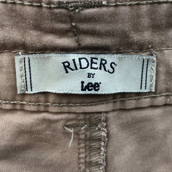Riders By Lee Womens Capri Pants Size 16M Beige Cropped Casual Classic Stretch - Picture 3 of 14